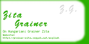 zita grainer business card